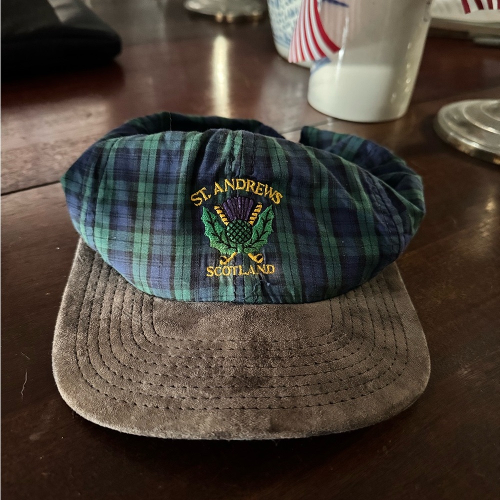 St Andrew’s old course Tartan Cap - Green and Brown